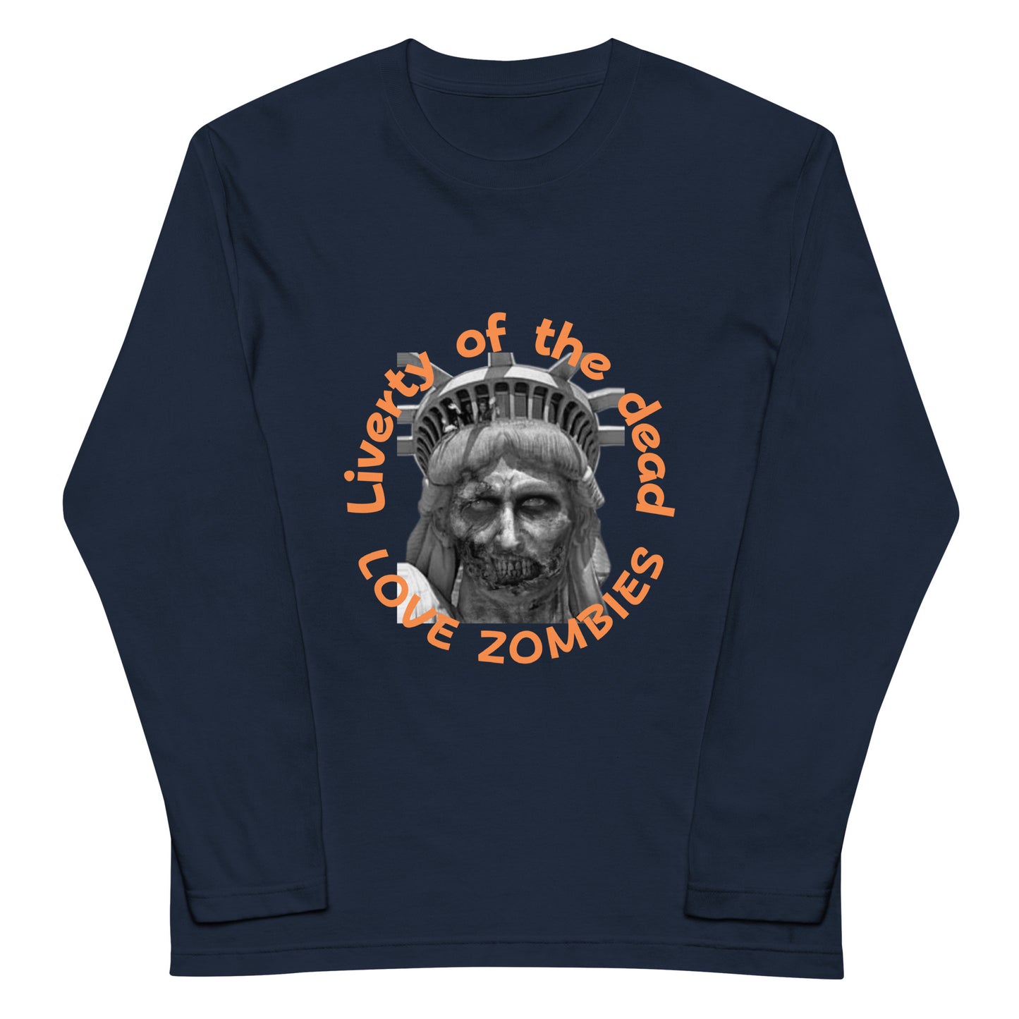 自由の女神 of the dead  ユニセックス長袖Tシャツ